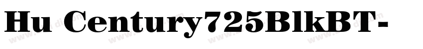 Hu Century725BlkBT字体转换